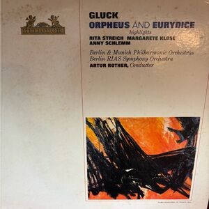 Gluck Orpheus and Eurydice Vinyl Record